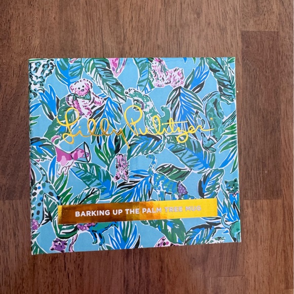 NWT Lilly Pulitzer Mug Seasalt Blue Barking Up The Palm - Picture 15 of 16